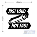 Just Loud Not Fast Bike Vinyl Sticker – Funny Motorcycle Decal for Riders Modify Stickers