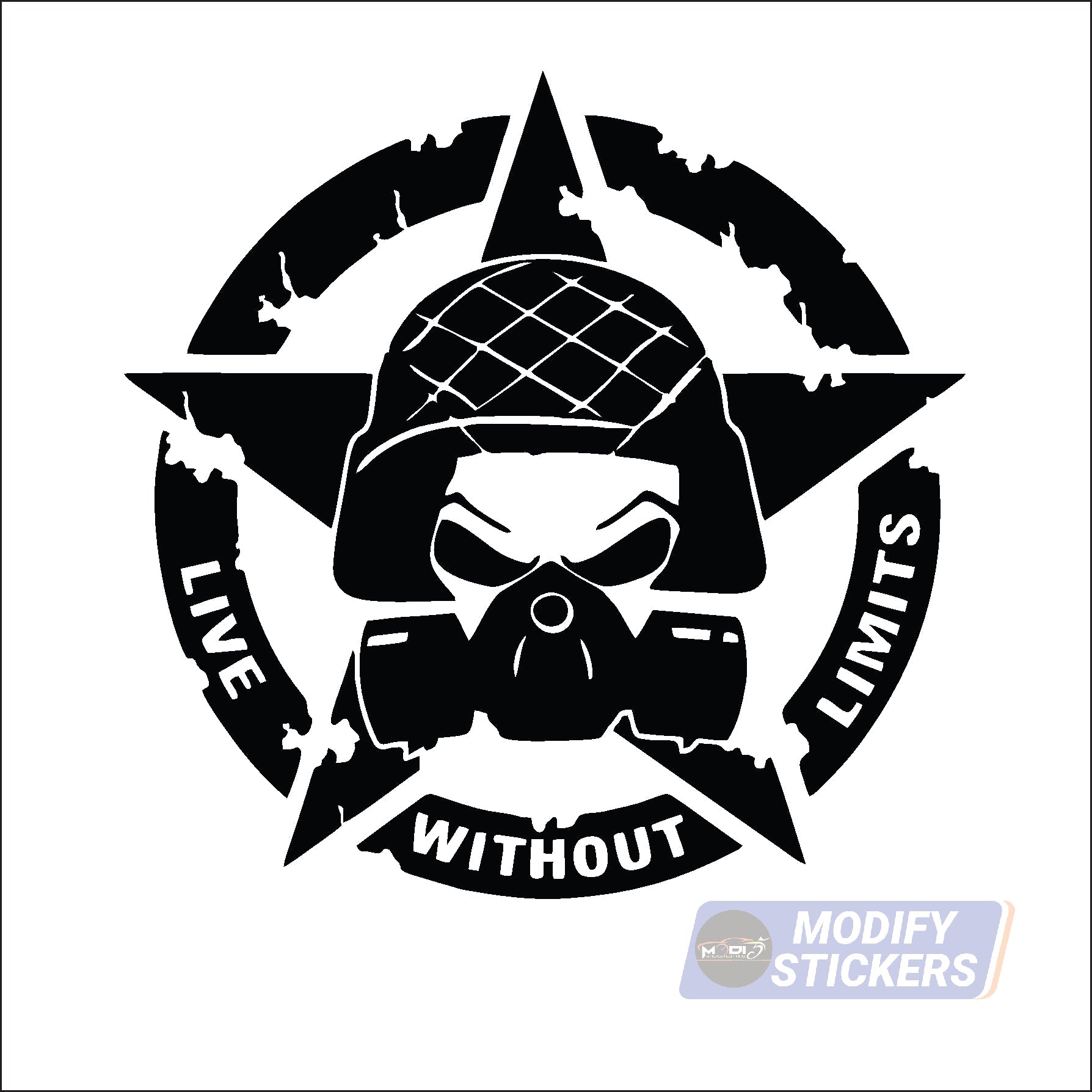 Military Star Vinyl sticker Modify Stickers
